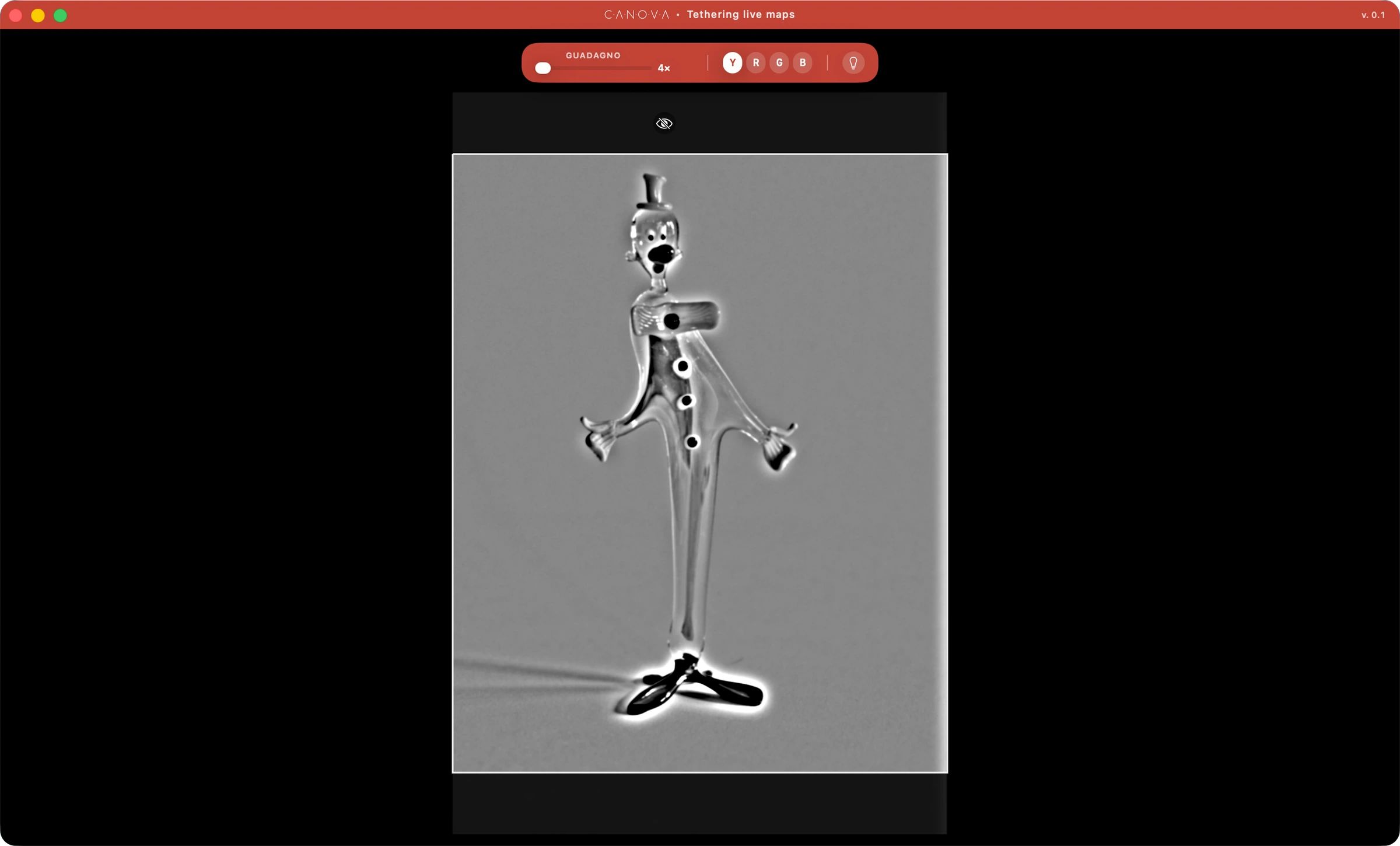 Lo stesso scatto con l'X-ray acceso