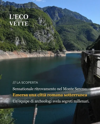 Simulated feed post: magazine cover with a mountain lake